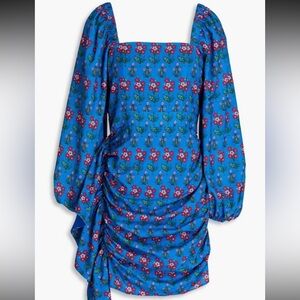 RHODE Blue and Red Floral Dress